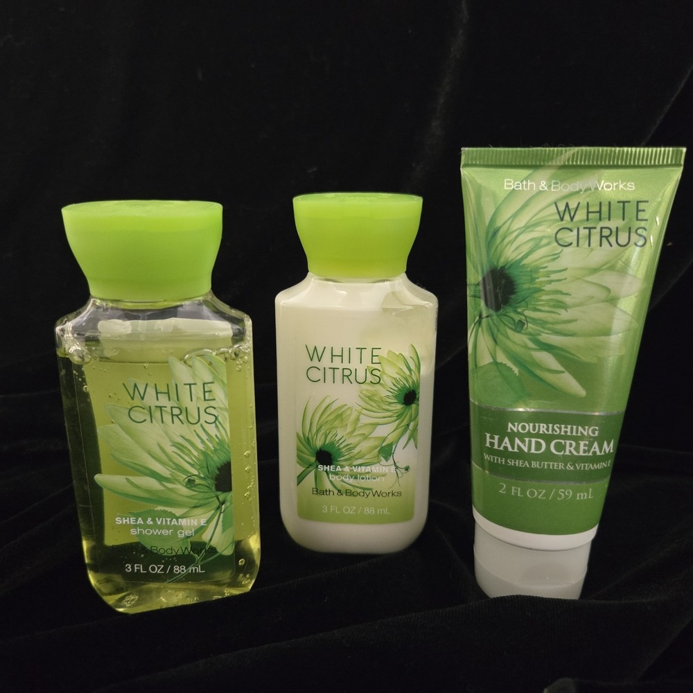Bath & Body Works White Citrus Lot Lotion/Gel/Cream Set - See Pictures Retired